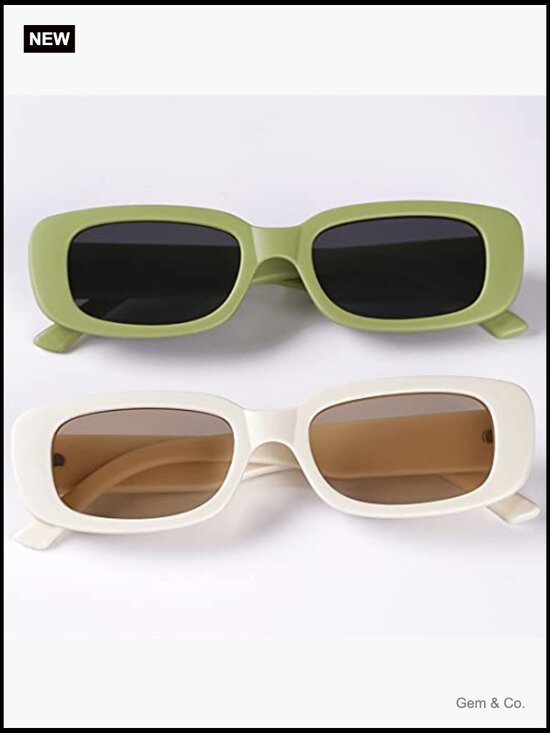 Retro Small Square Sunglasses 90s Y2K Rectangle UV400 main image 6
